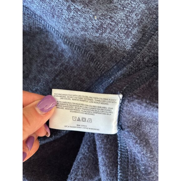 Woolrich Sweater Jacket Pullover Men's L/G Blue Fleece Half Zip Mock Neck - Picture 8 of 11